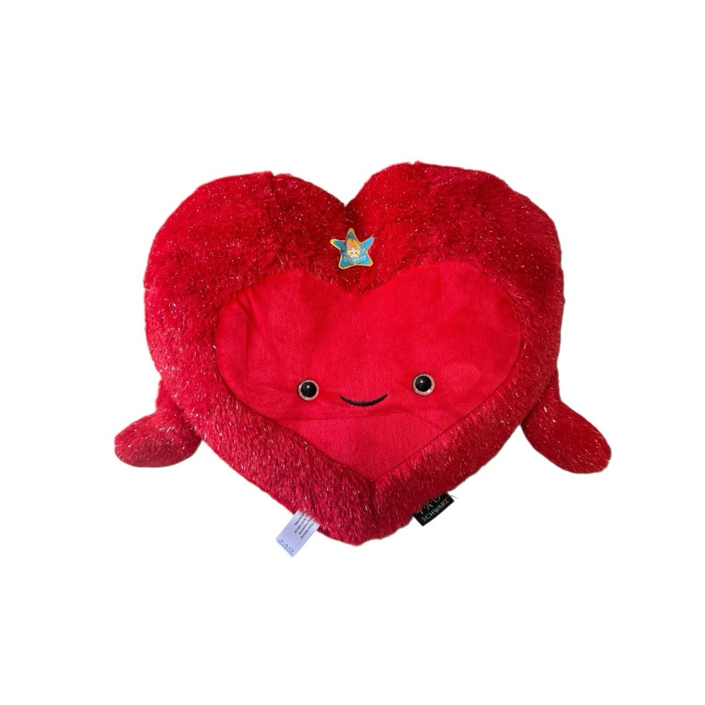 FAO‎ Schwarz Valentines 12" Glow Brights Plush Heart - Red with sound and lights
